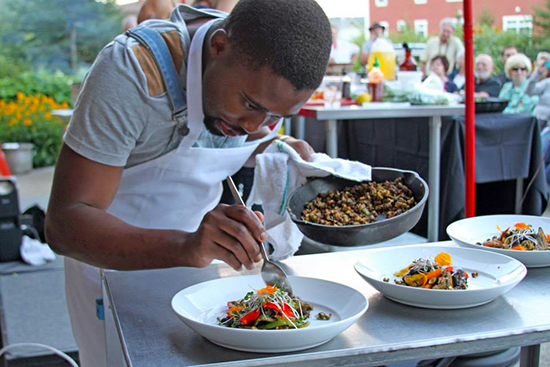 2015 Iron Chef winner Katlego Sabastien Miambo from the Pitcher Inn. Photo: Rebecca Silbernagel/VAF